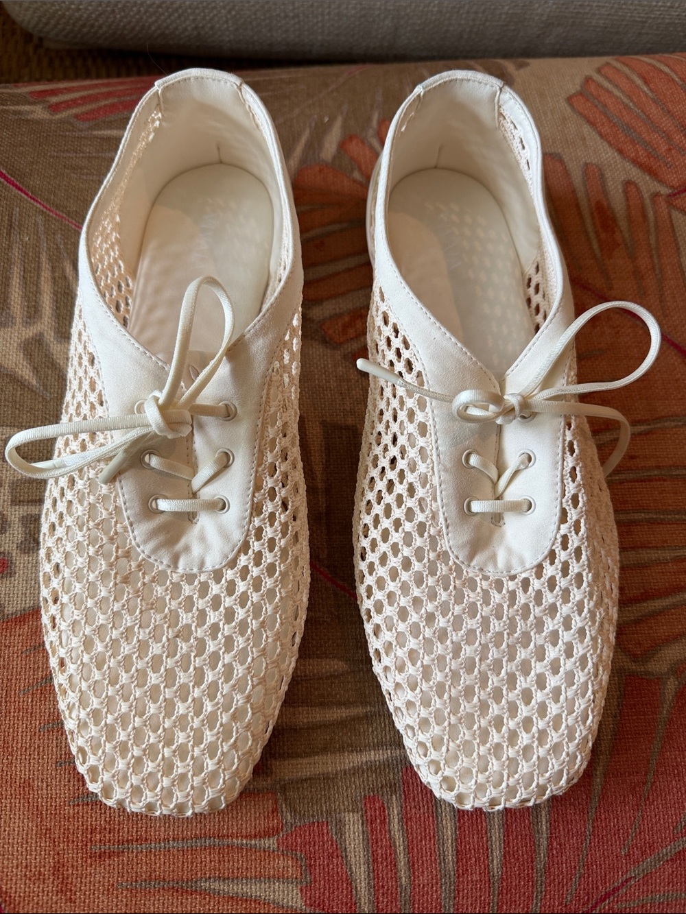 NWOT VIVAIA Carey Square-Toe Mesh Flats "Sneakerina" Size 41.5